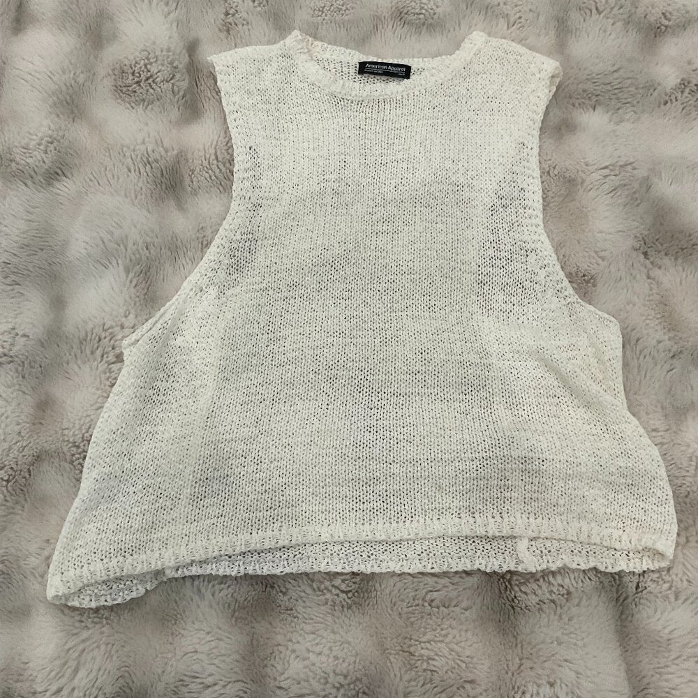 American Apparel ribbed white tank top